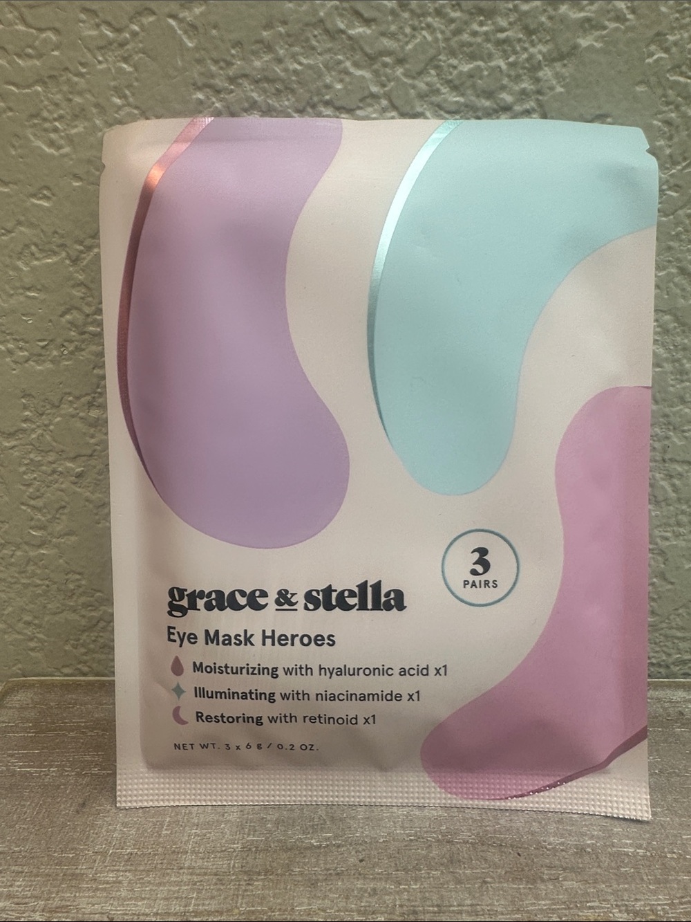 $6 🌙 grace & stella EYE MASK HEREOS MOISTURE Under Eye Patches 3 pair